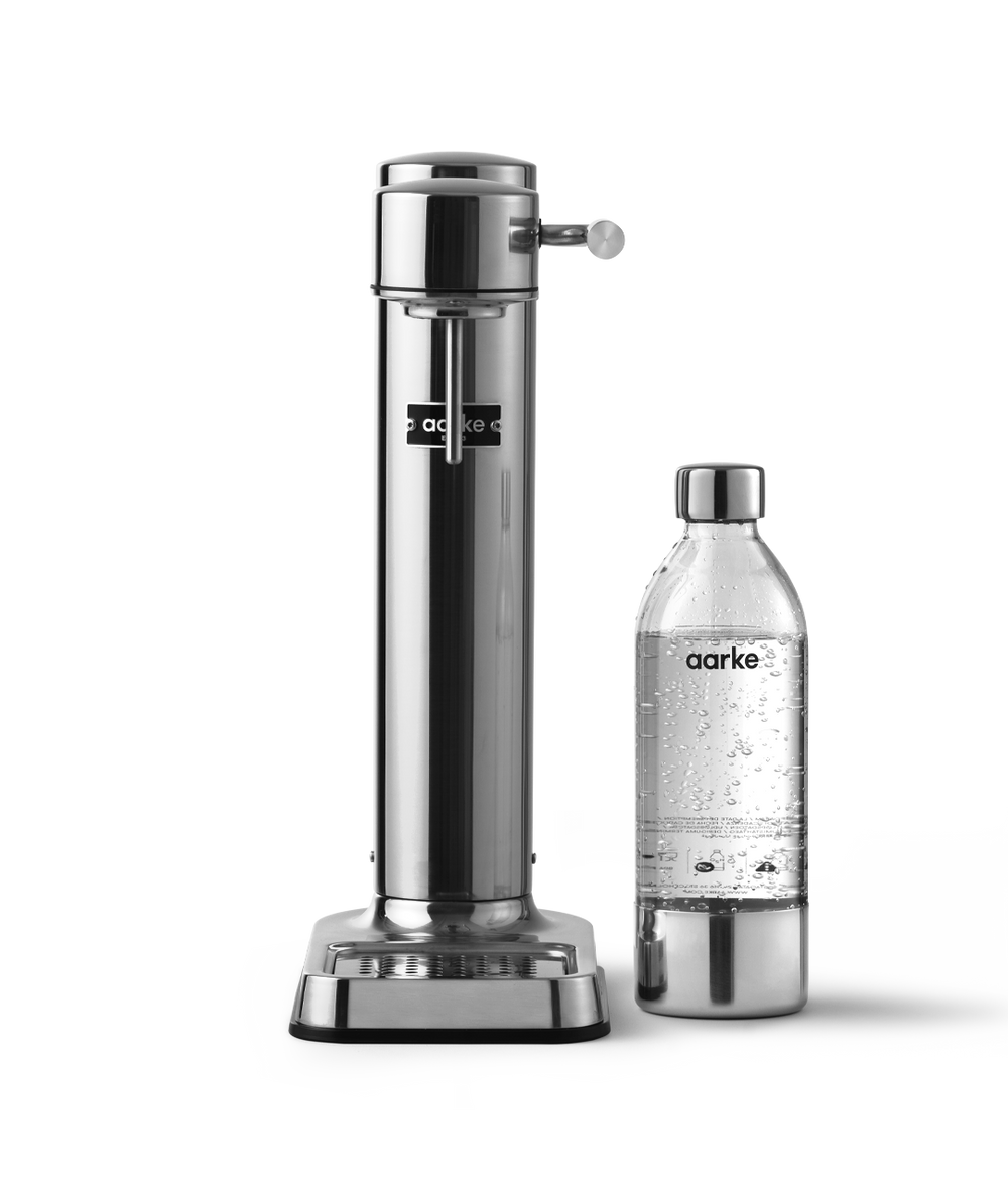 carbonator 3 stainless steel with aarke PET water bottle